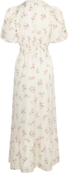 Santi Satin Maxi Dress - Pink Floral