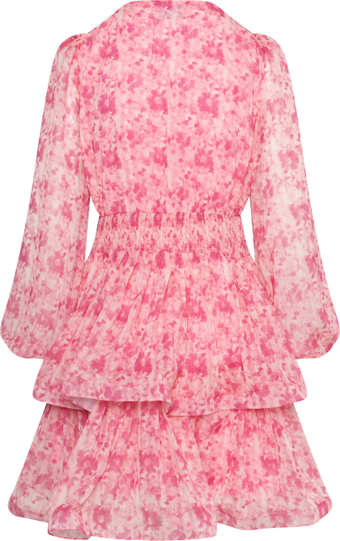 Jade Wave Watercolor Dress - Pink