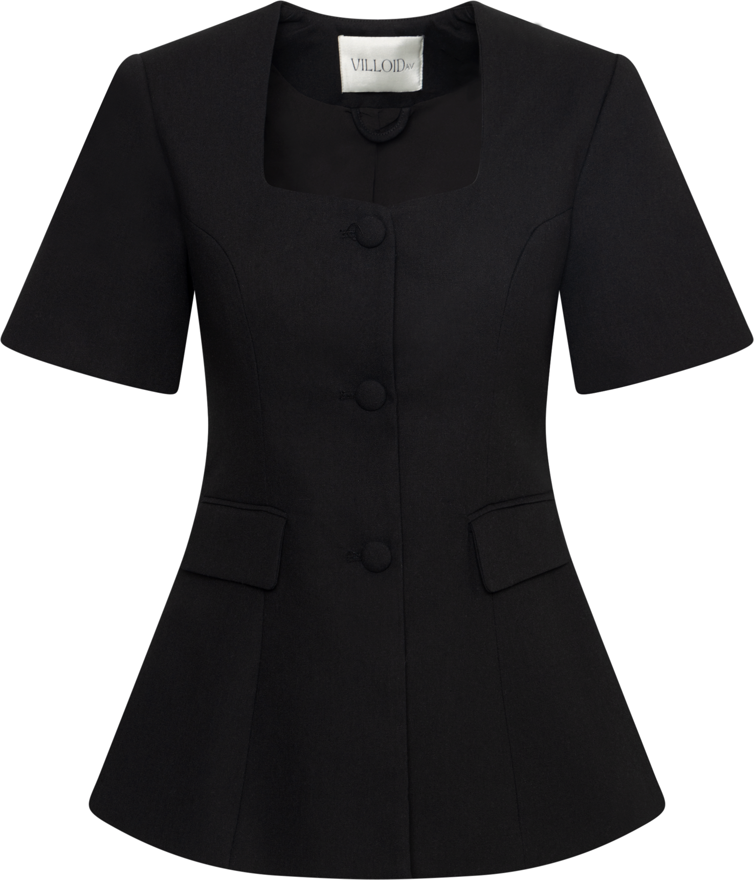Elida Linen Blazer - Svart