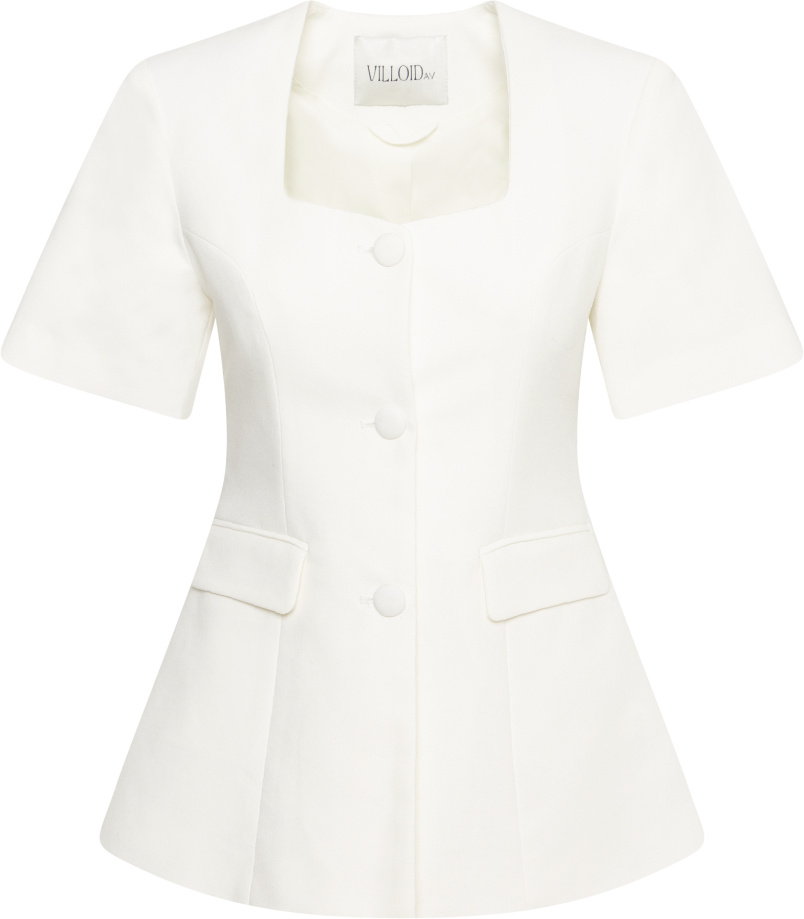Elida Linen Blazer - Vit