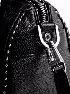 XS Sunny Grained Leather + Stu - Noir