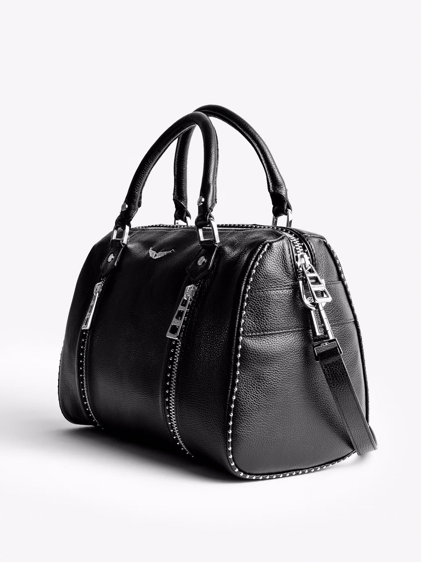 Zadig & Voltaire Sunny Medium Grained Leather + - Noir