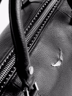 Sunny Medium Grained Leather + - Noir