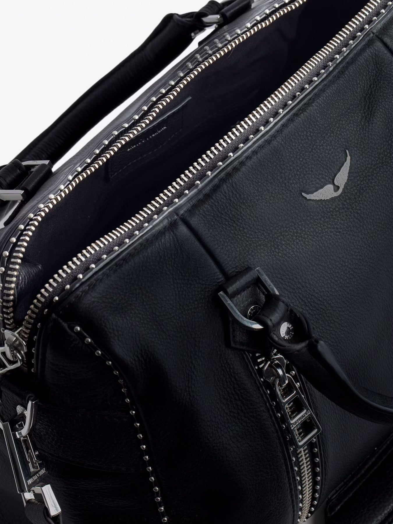 Zadig & Voltaire Sunny Medium Grained Leather + - Noir