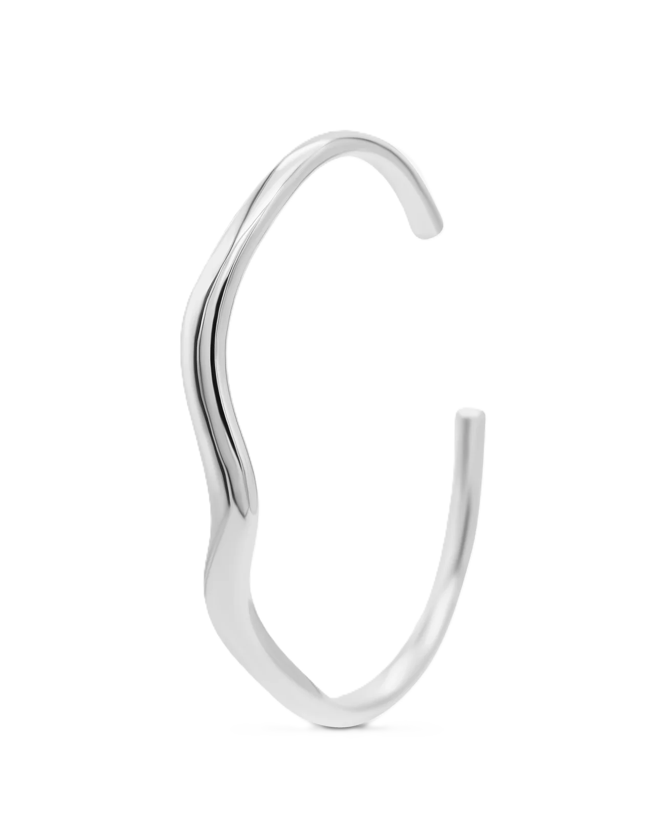Wavy Bangle - Silver