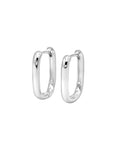 Petite Edge Hoops - Silver