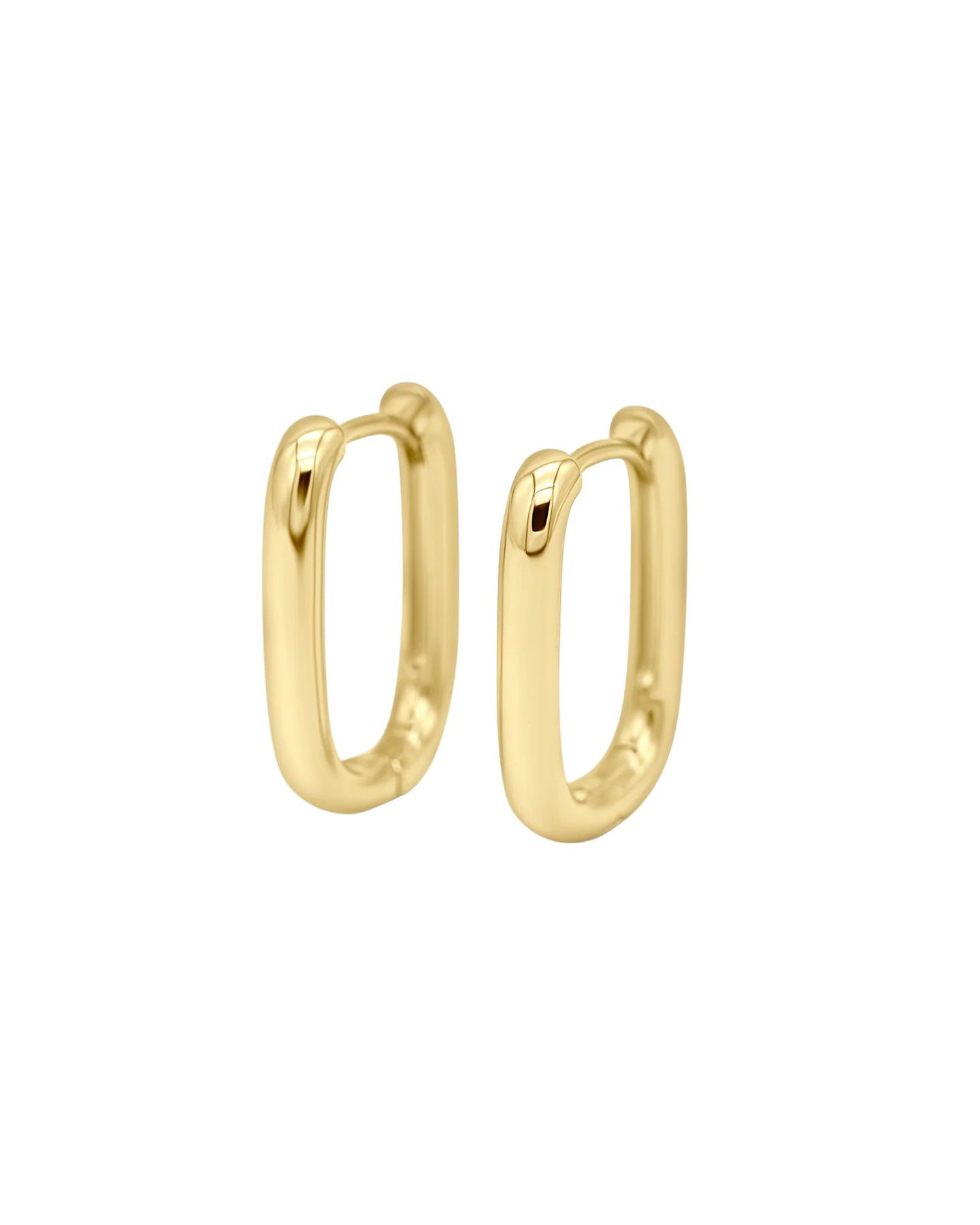 Petite Edge Hoops - Guld