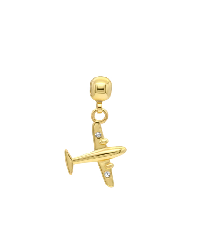 Airplane Charm - Guld