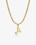 Bone Letter Necklace - Guld