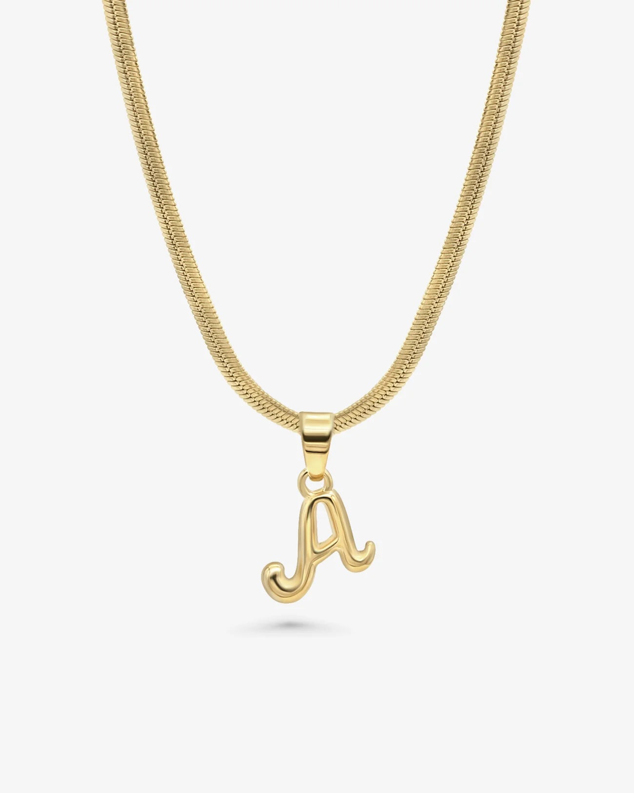 Bone Letter Necklace - Guld