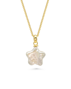 Pearl Star Necklace - Gold
