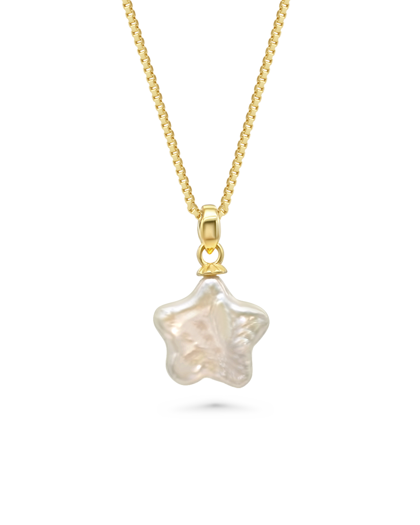 Pearl Star Necklace - Guld