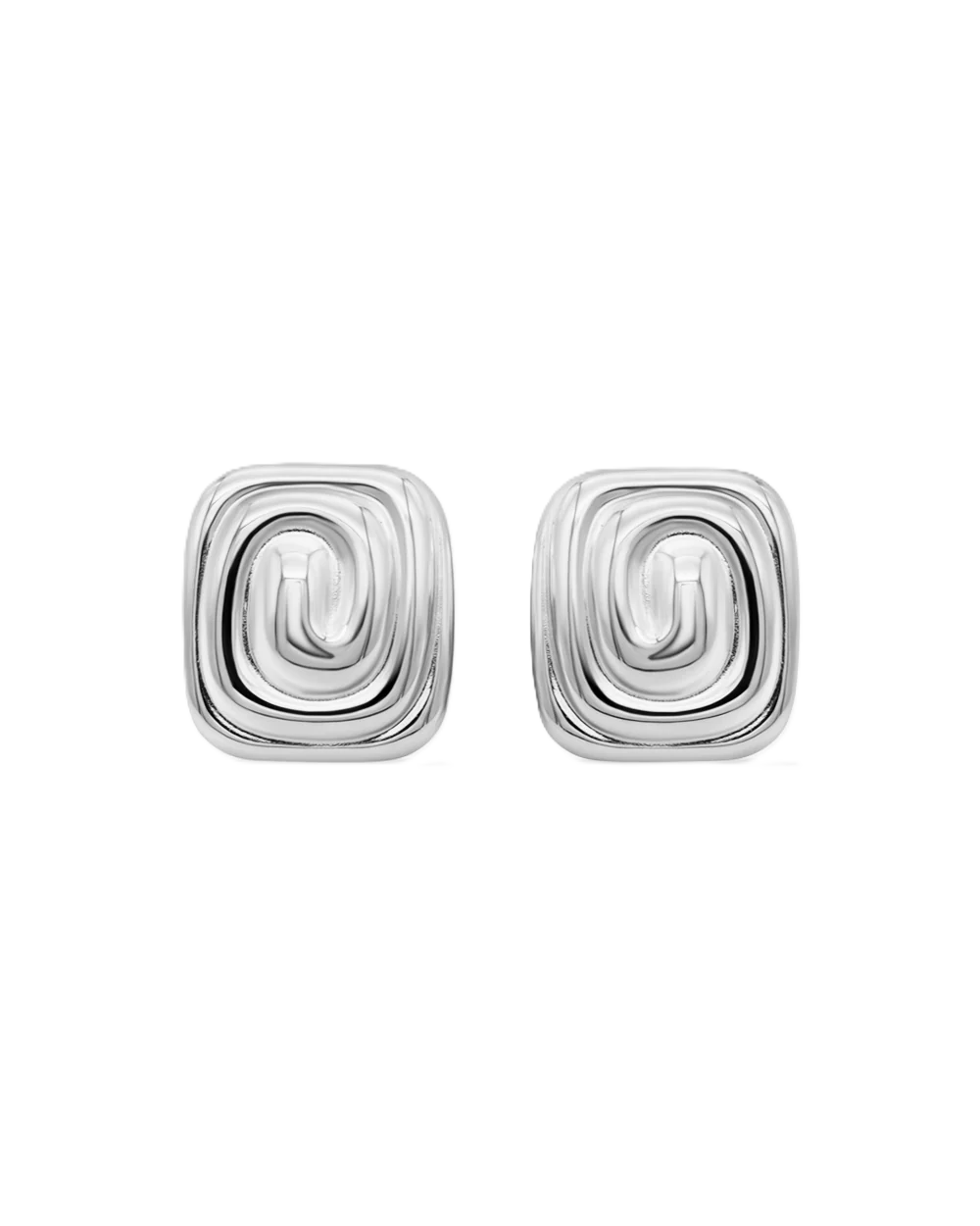 Sculpt Earrings - Silver