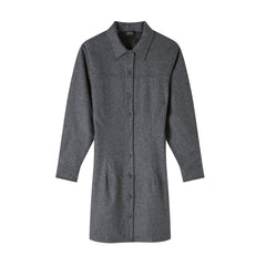 Robe Aurelia Doublee - Anthracite Chine