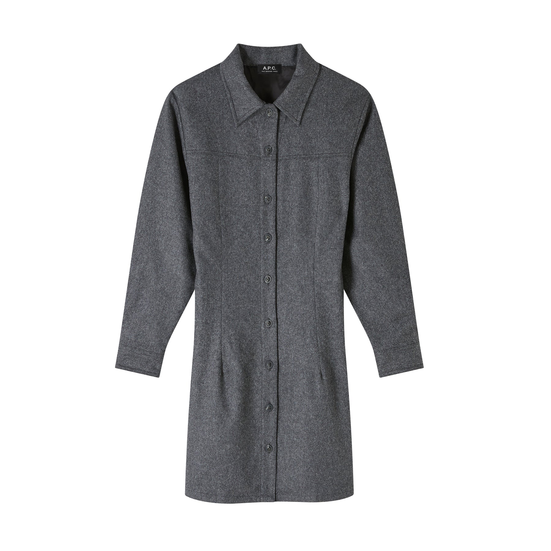 A.P.C. Robe Aurelia Doublee - Anthracite Chine