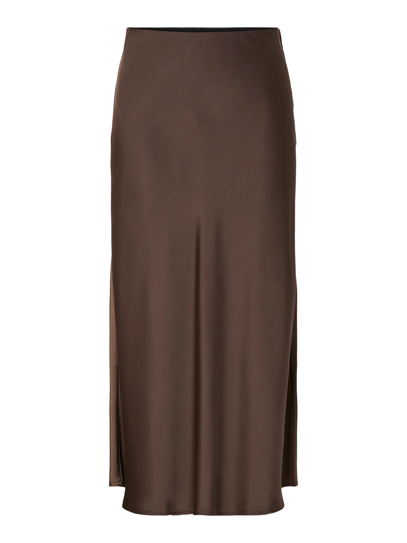 Yaspella Hw Midi Skirt - Chokladbrun