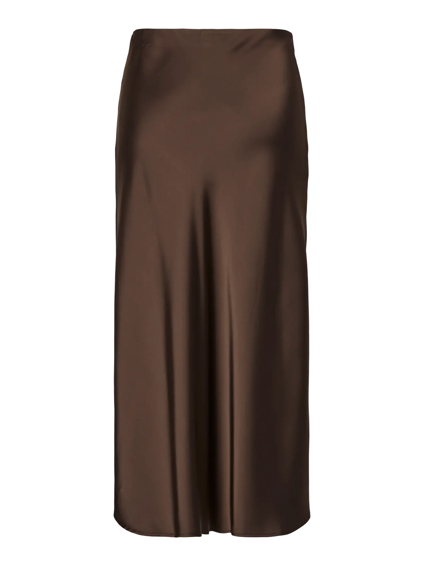 Yaspella Hw Midi Skirt - Chokladbrun