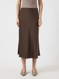 Yaspella Hw Midi Skirt - Chokladbrun
