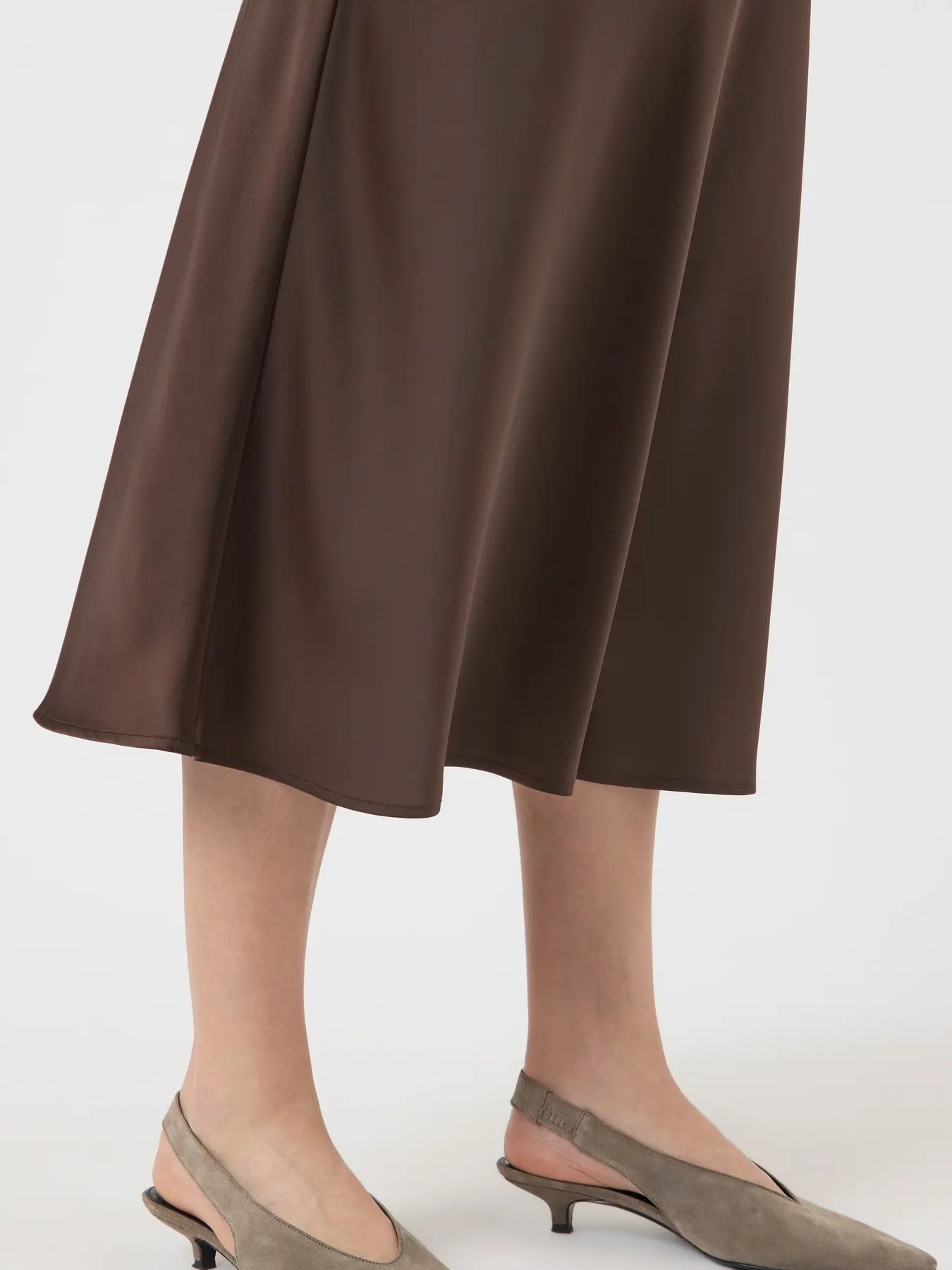 Yaspella Hw Midi Skirt - Chokladbrun