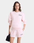 Sporty & Rich Health Script Crewneck - Pink Dolphin
