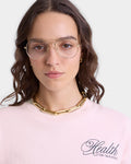 Sporty & Rich Health Script Crewneck - Pink Dolphin