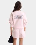 Sporty & Rich Health Script Crewneck - Pink Dolphin
