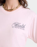 Health Script T-Shirt - Pink Dolphin