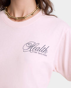Health Script T-Shirt - Pink Dolphin