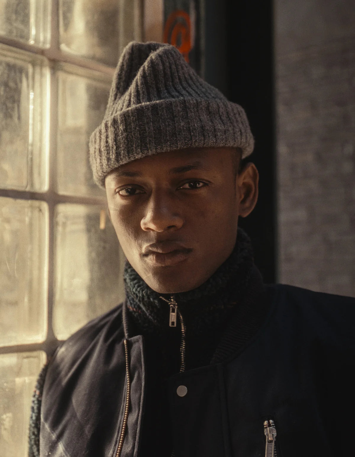 Wells Rib Beanie- Charcoal Mélange