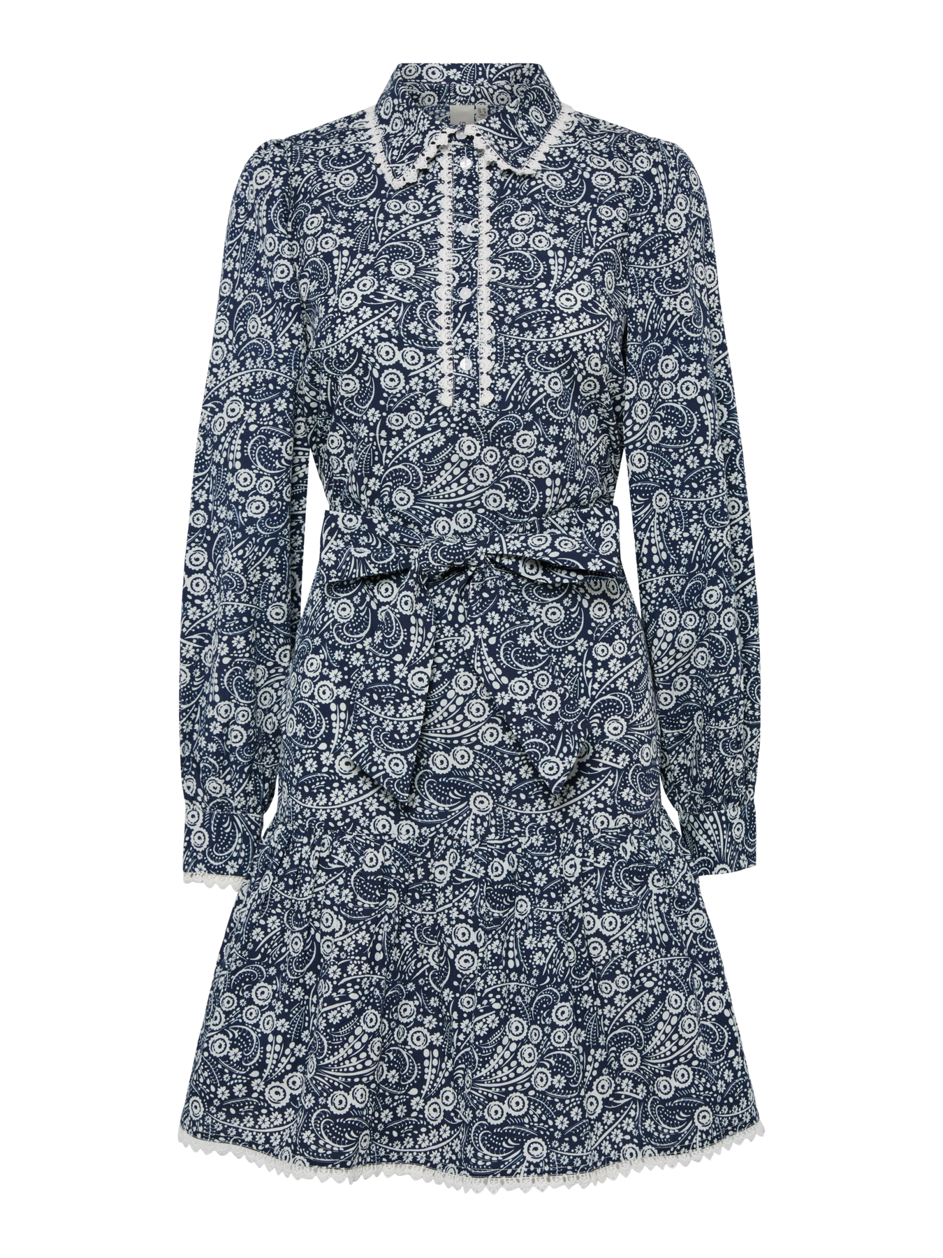 Yaspera LS Shirt Dress - Navy Blazer Pera Print