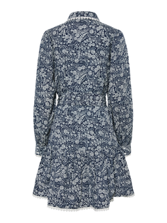 Yaspera LS Shirt Dress - Navy Blazer Pera Print