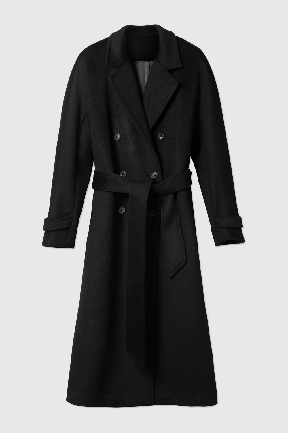 Double Breasted Coat - Svart