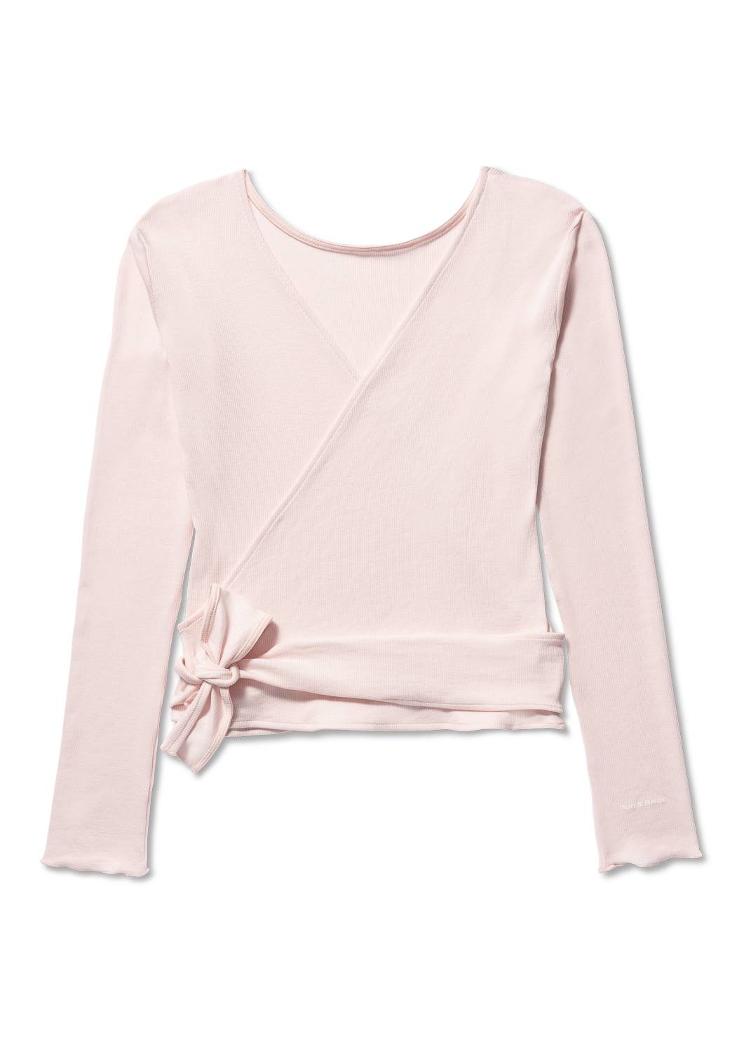 Basic Wrap Sweater - Ljusrosa