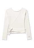 Basic Wrap Sweater - Pure White
