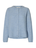 Lulu New Ls Knit Cardigan - Cashmere Blue Melange