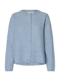 Lulu New Ls Knit Cardigan - Cashmere Blue Melange