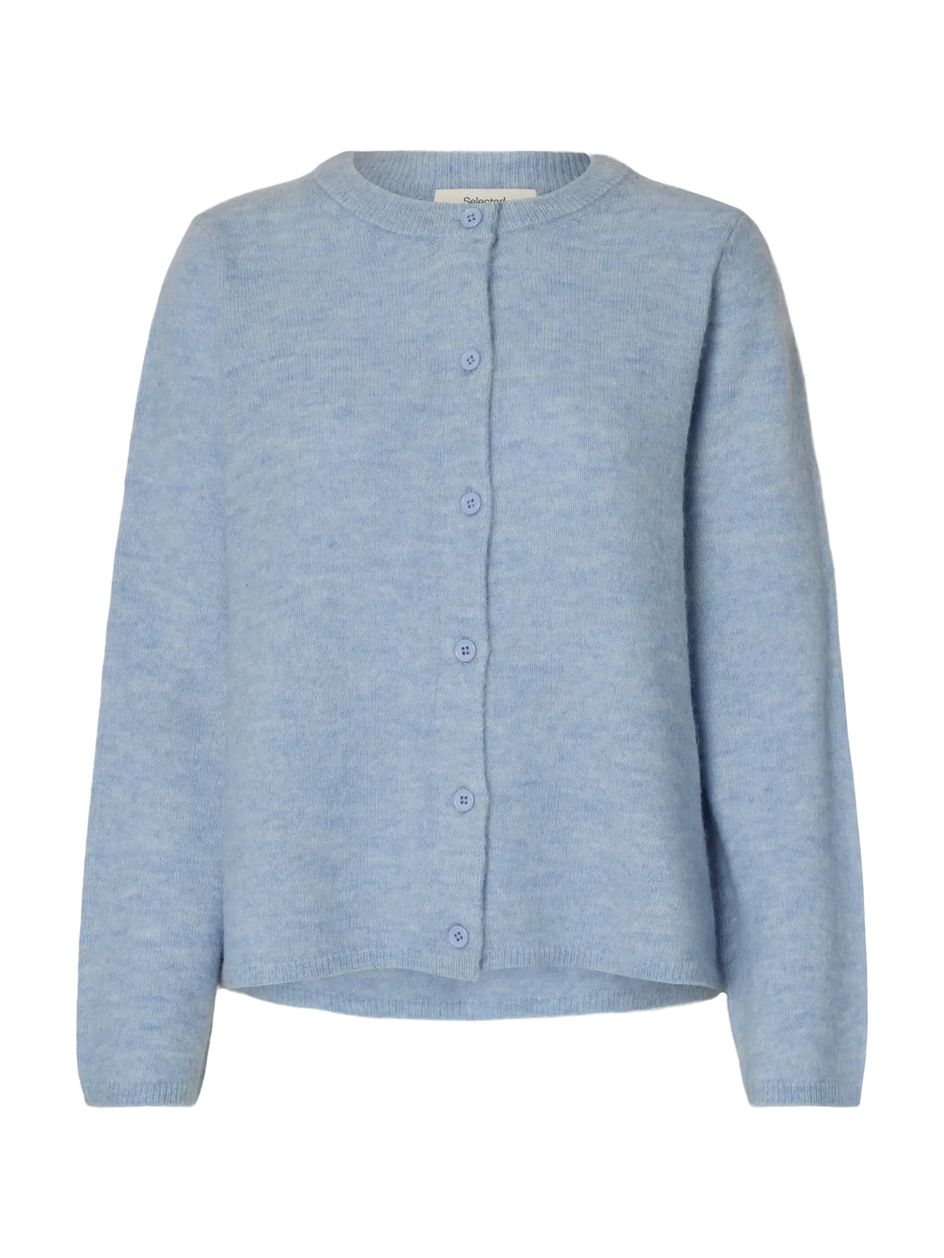 Lulu New Ls Knit Cardigan - Cashmere Blue Melange
