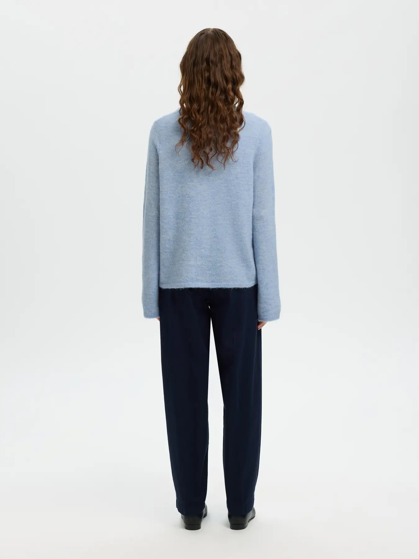 Lulu New Ls Knit Cardigan - Cashmere Blue Melange