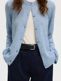 Lulu New Ls Knit Cardigan - Cashmere Blue Melange