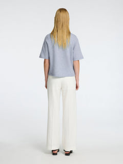 Lulu 2/4 Knit Cardigan Noos - Cashmere Blue Melange