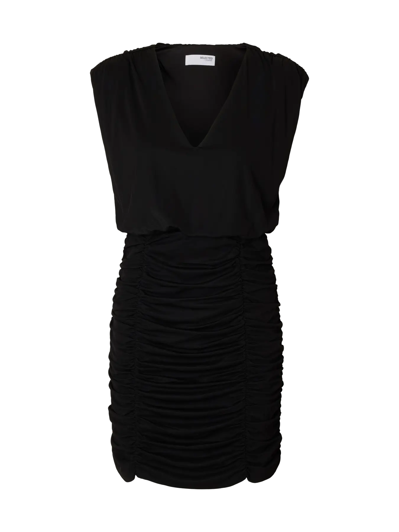 Slim Mira Reversible Sl Short Dress - Svart