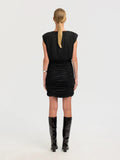 Slim Mira Reversible Sl Short Dress - Svart