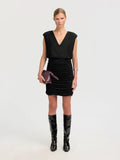 Slim Mira Reversible Sl Short Dress - Svart