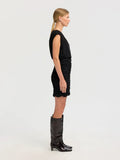 Slim Mira Reversible Sl Short Dress - Svart