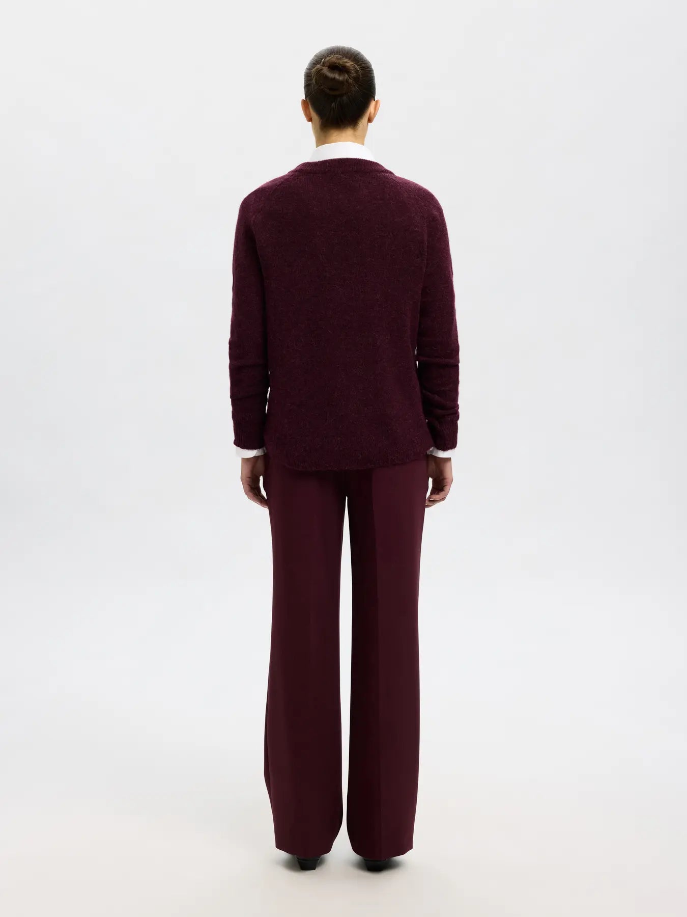 Lulu Ls Knit O-Neck - Fig Melange