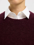 Lulu Ls Knit O-Neck - Fig Melange