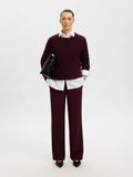 Lulu Ls Knit O-Neck - Fig Melange