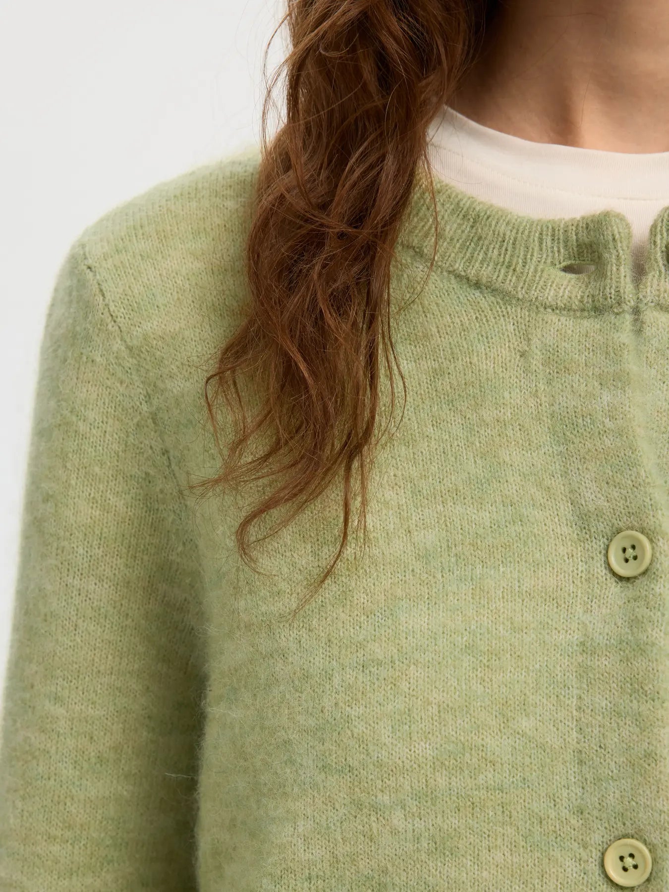 Lulu New Ls Knit Cardigan - Lint Melange