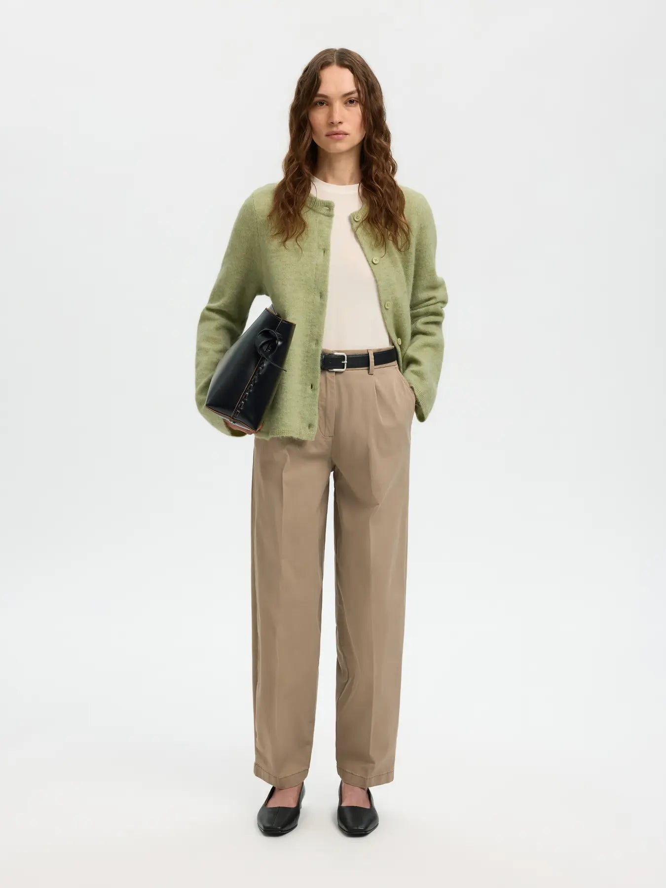 Lulu New Ls Knit Cardigan - Lint Melange