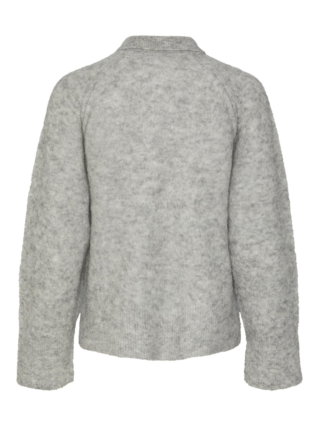 Yasnorla LS Knit Pullover - Light Grey Melange
